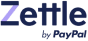 Zettle by PayPal logotyp i blått och lila.